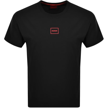 HUGO Dulivio Crew Neck Short Sleeve T Shirt Black | Mainline